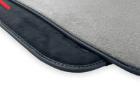 Gray Floor Mats For Ferrari F12 Berlinetta (2012-2022) With Alcantara Leather - AutoWin