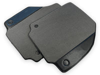 Gray Floor Mats For Ferrari F8 Tributo 2019-2022 With Carbon Leather - AutoWin