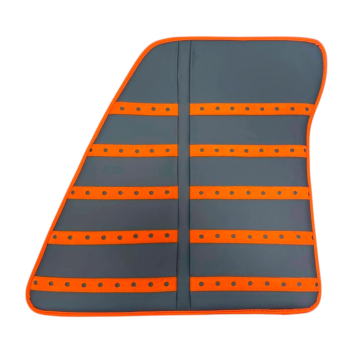 Gray Leather Floor Mats with Orange Daytona Design for Ferrari SF90 Stradale (2019-2024)