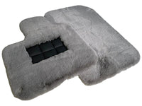 Gray Sheepskin Floor Mats For Bentley Bentayga Er56 Design Brand - AutoWin