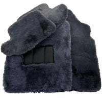 Gray Sheepskin Floor Mats For Bentley Continental GTC (2011-2018) ER56 Design - AutoWin