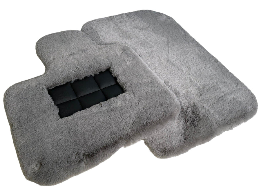 Gray Sheepskin Floor Mats For Rolls Royce Spectre (2023-2024) Er56 Design Brand - AutoWin