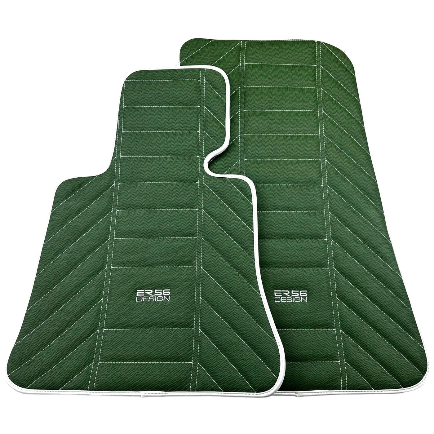 Green Leather Floor Mats For Rolls Royce Black Badge Phantom 2003–2016 - AutoWin