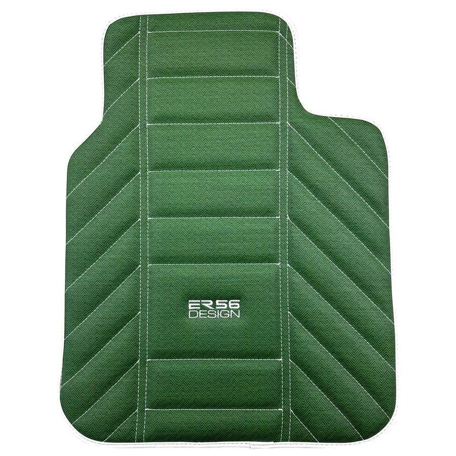 Green Leather Floor Mats For Rolls-Royce Cullinan Rr31 2018-2023 ER56 Design - AutoWin
