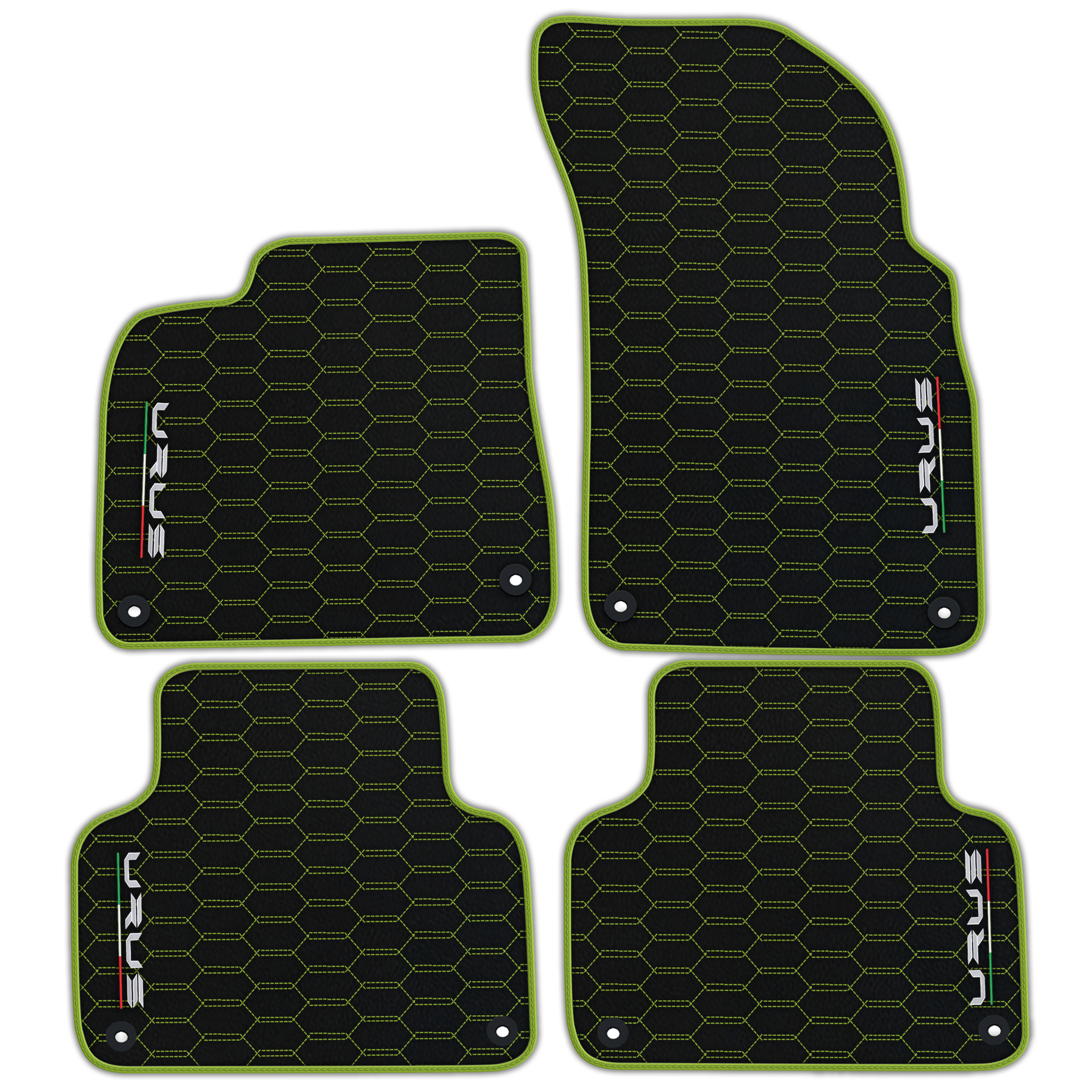 Floor Mats For Lamborghini Urus Black Tailored Yellow Edition - AutoWin.EU