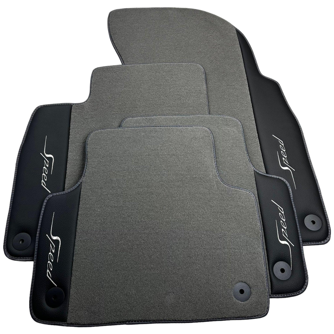 Grey Floor Mats For Bentley Flying Spur (2005-2013) with Leather - AutoWin