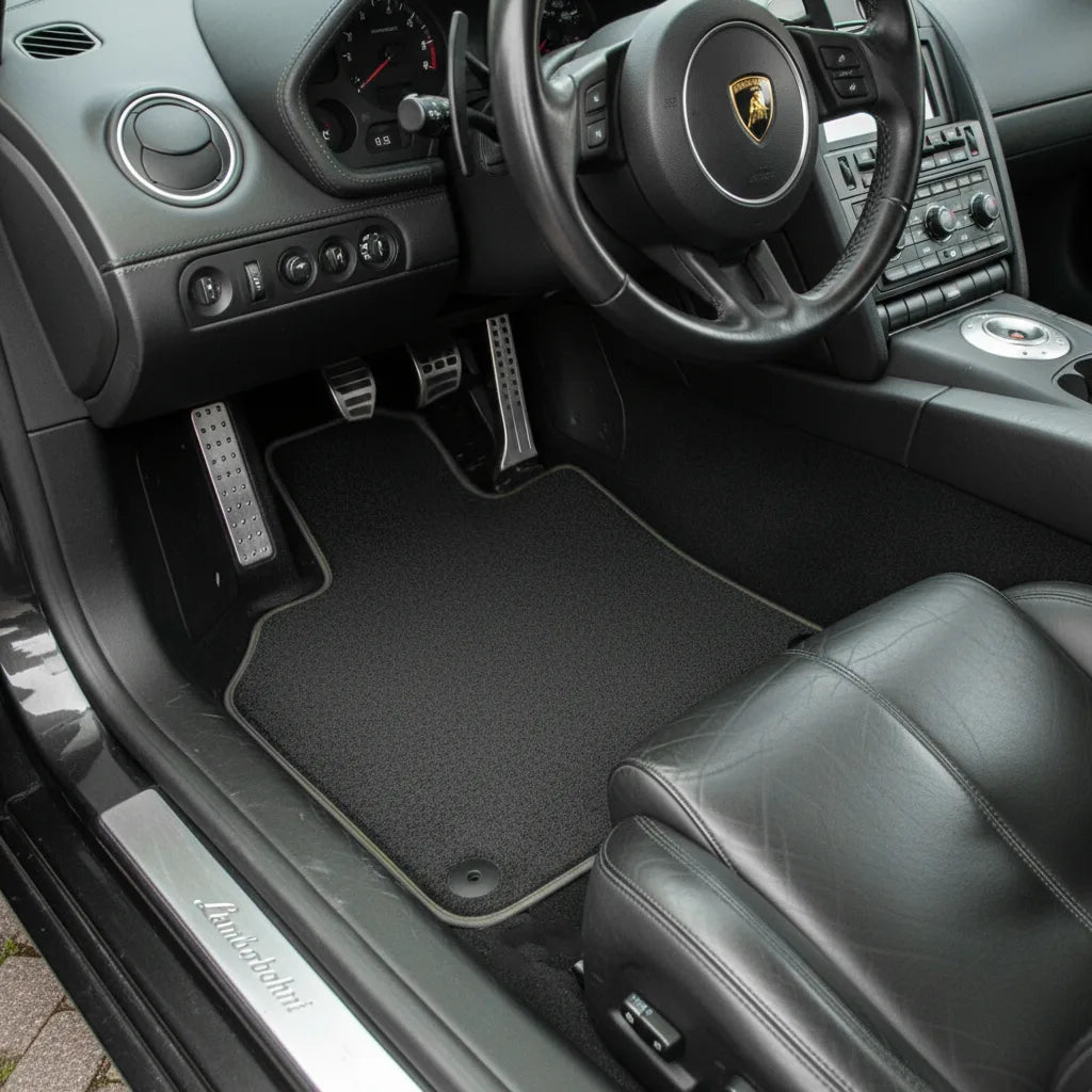 Interior look of floor mats for Lamborghini Gallardo Autowin Brand