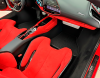 Tapis de voiture pour Ferrari SF90 Stradale (2019-2024) en cuir en fibre de carbone