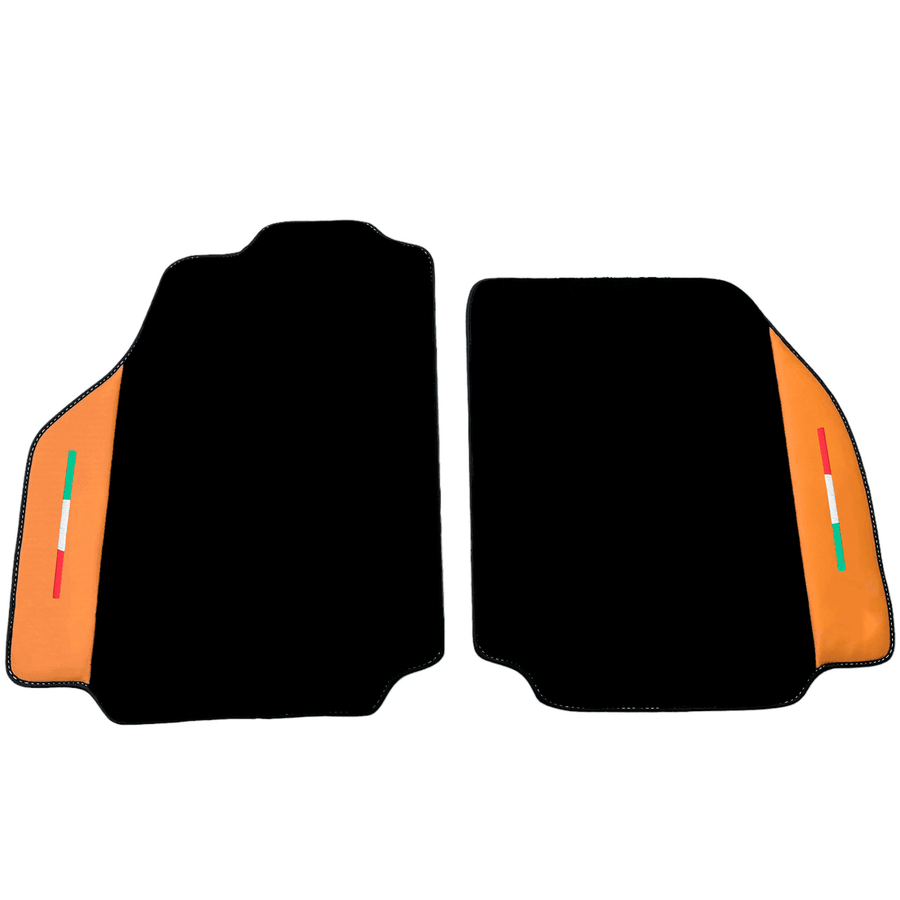 Black Floor Mats for Ferrari 458 Speciale (2012-2015) with Beige Nappa Leather | Italian Edition