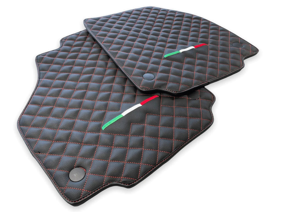 Leather Floor Mats For Ferrari 458 GT2 2012-2015 Black
