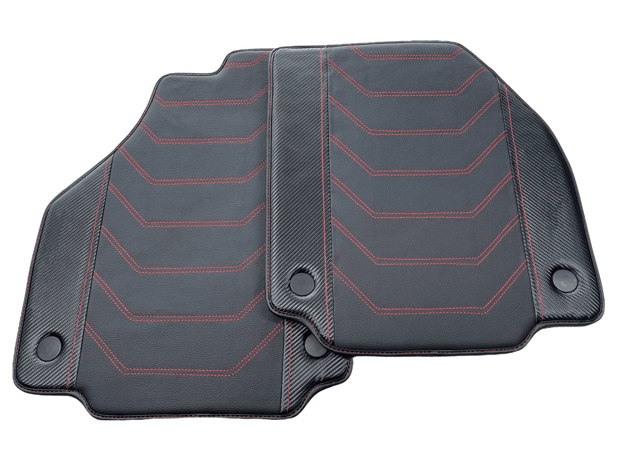 Leather Floor Mats For Ferrari 458 Italia 2009-2015 With Carbon Fiber