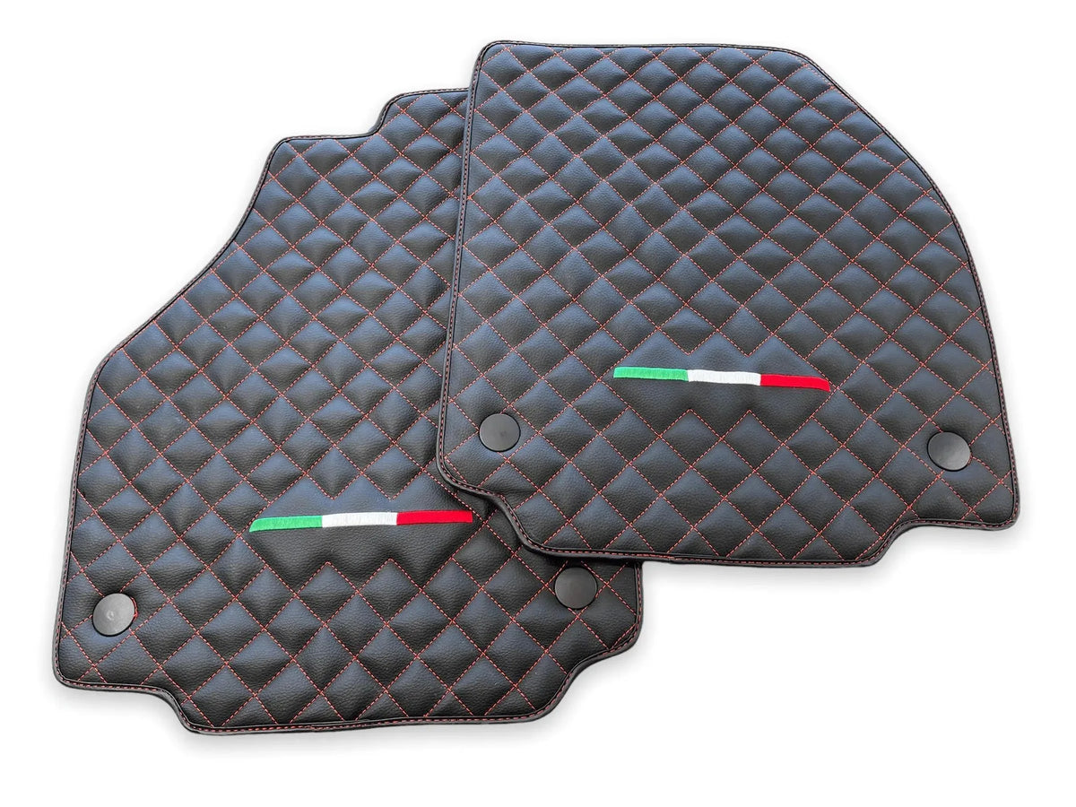 Leather Floor Mats For Ferrari 458 Spider 2012-2015 Black