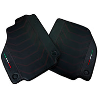 Leather Floor Mats For Ferrari 488 Spider (2016-2022) With Carbon Fiber | Italian Edition