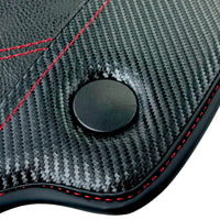 Leather Floor Mats For Ferrari 488 Spider (2016-2022) With Carbon Fiber | Italian Edition