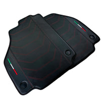 Leather Floor Mats For Ferrari 488 Spider (2016-2022) With Carbon Fiber | Italian Edition