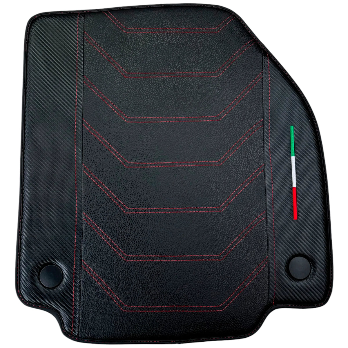Leather Floor Mats For Ferrari 488 Spider (2016-2022) With Carbon Fiber | Italian Edition
