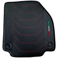Leather Floor Mats For Ferrari 488 Spider (2016-2022) With Carbon Fiber | Italian Edition