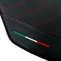 Leather Floor Mats For Ferrari 488 Spider (2016-2022) With Carbon Fiber | Italian Edition