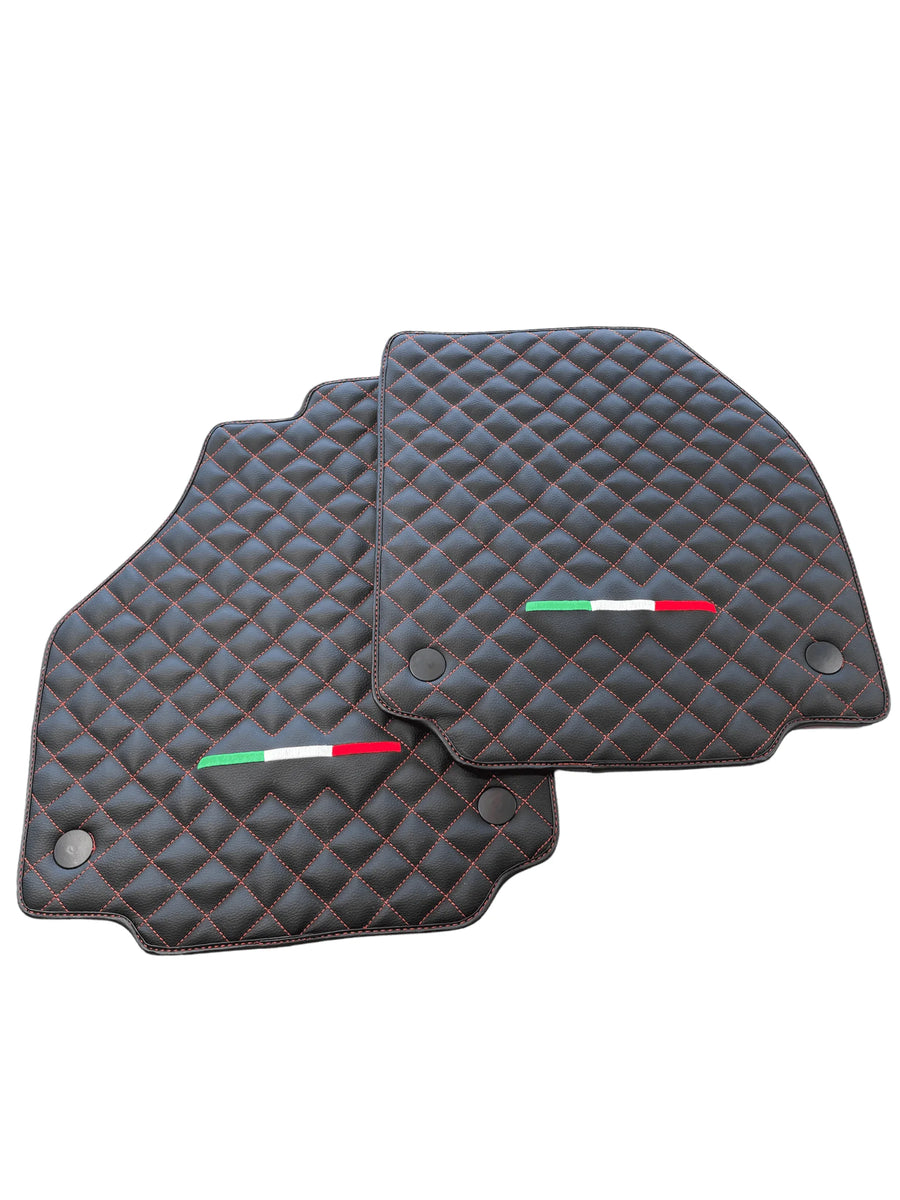 Leather Floor Mats For Ferrari F8 Spider 2019-2022 Italian Edition