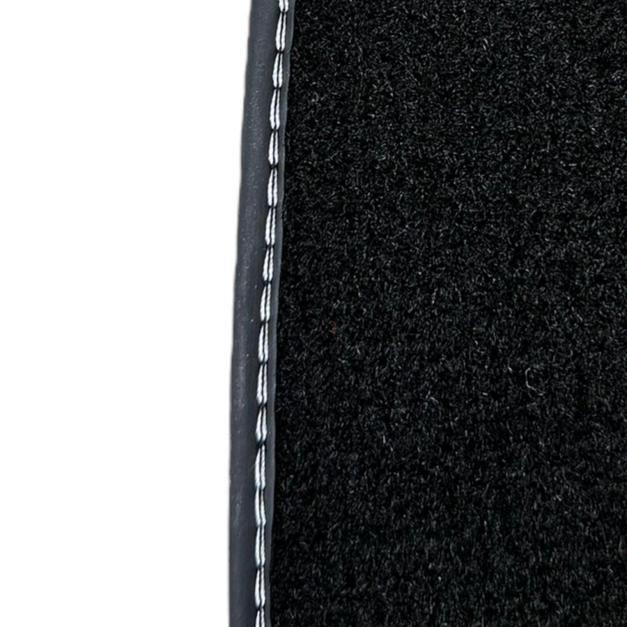 Leather Floor Mats for Ford Mustang GT350 Shelby (2015-2021) with Cobra Sewing - AutoWin