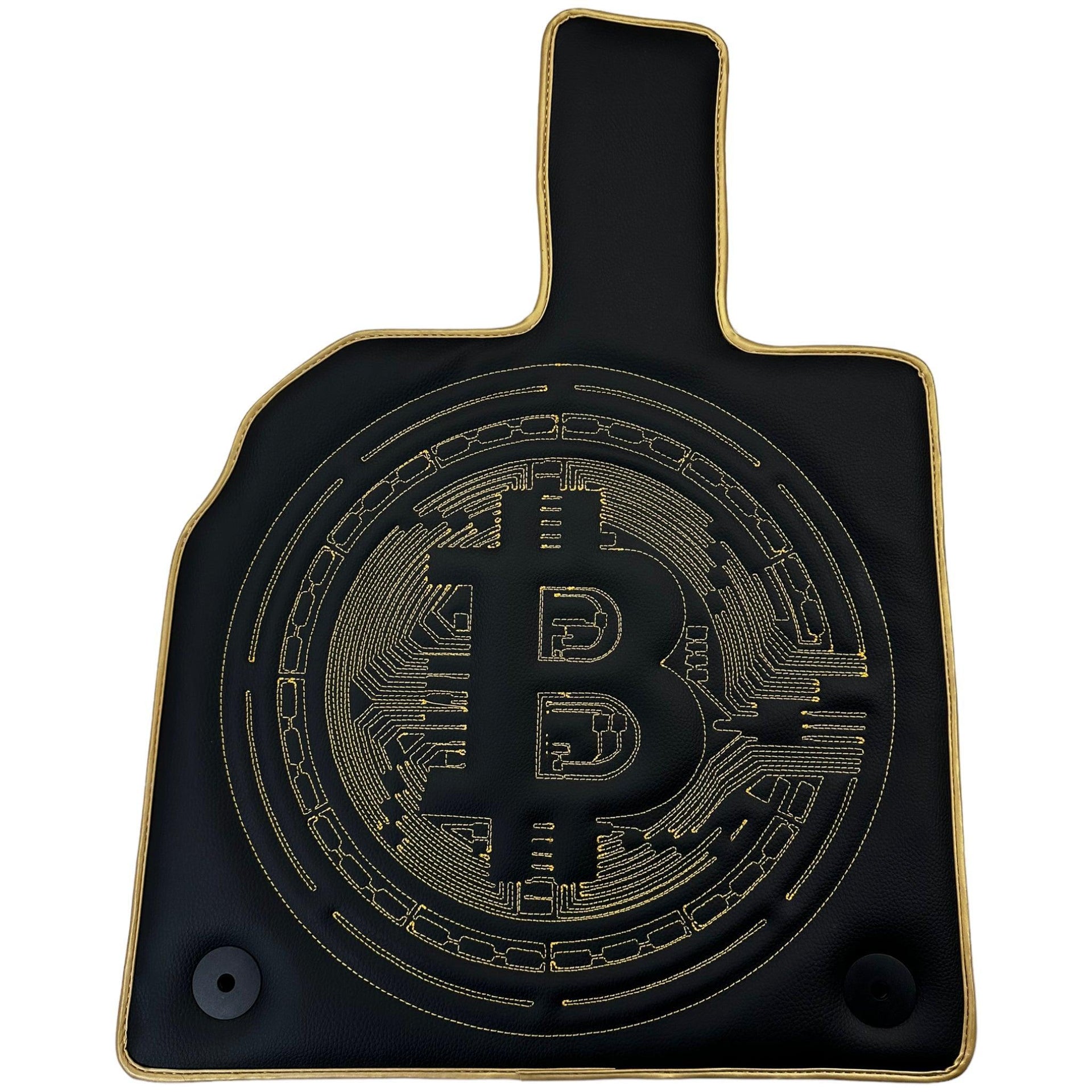 Leather Floor Mats for Lamborghini Aventador with Bitcoin Sewing - AutoWin