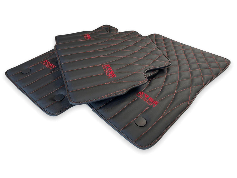 Leather Floor Mats For Mercedes-Benz G Class W461 (1979-2008) ER56 Design - AutoWin