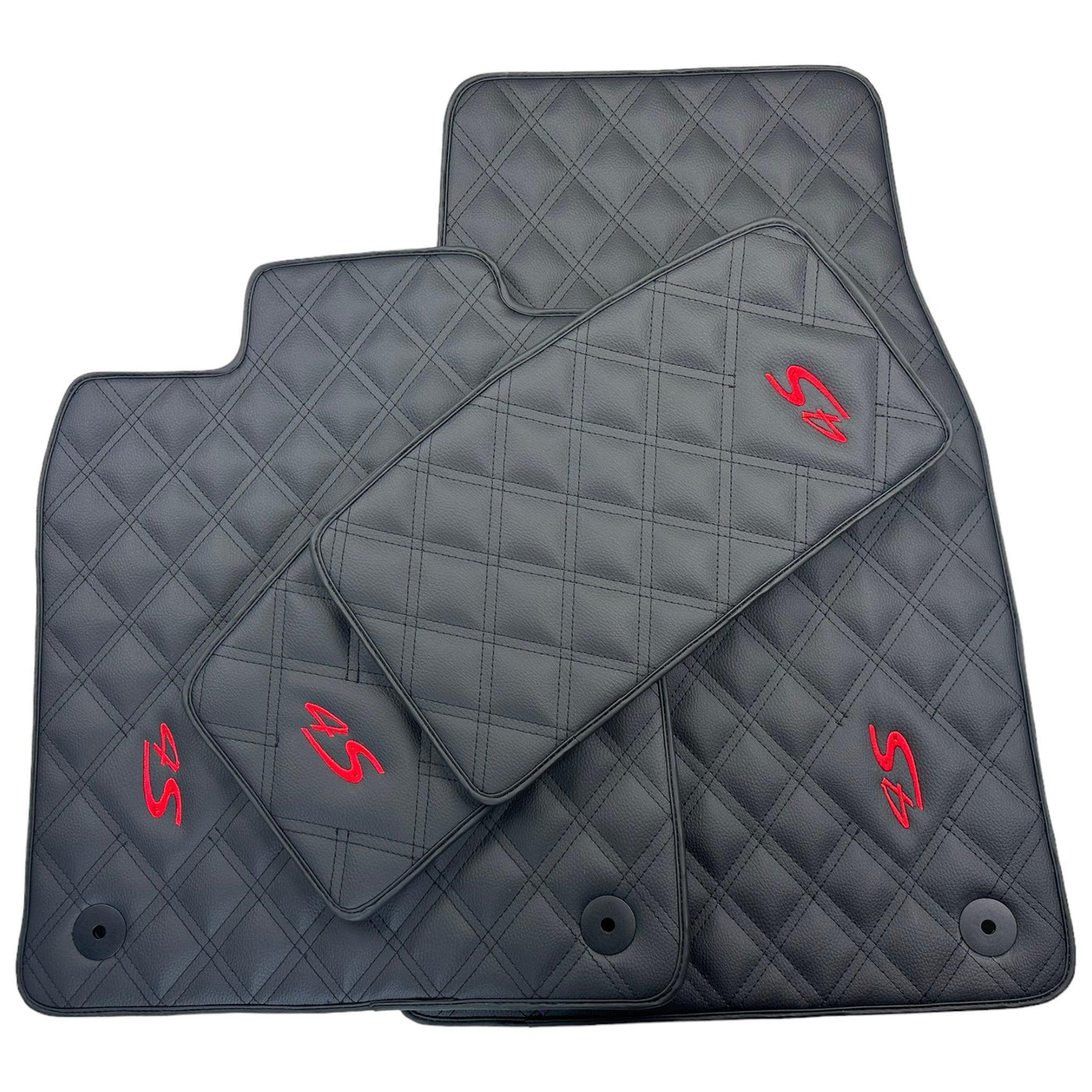 Leather Floor Mats For Porsche Taycan 4S (2019-2023) - AutoWin