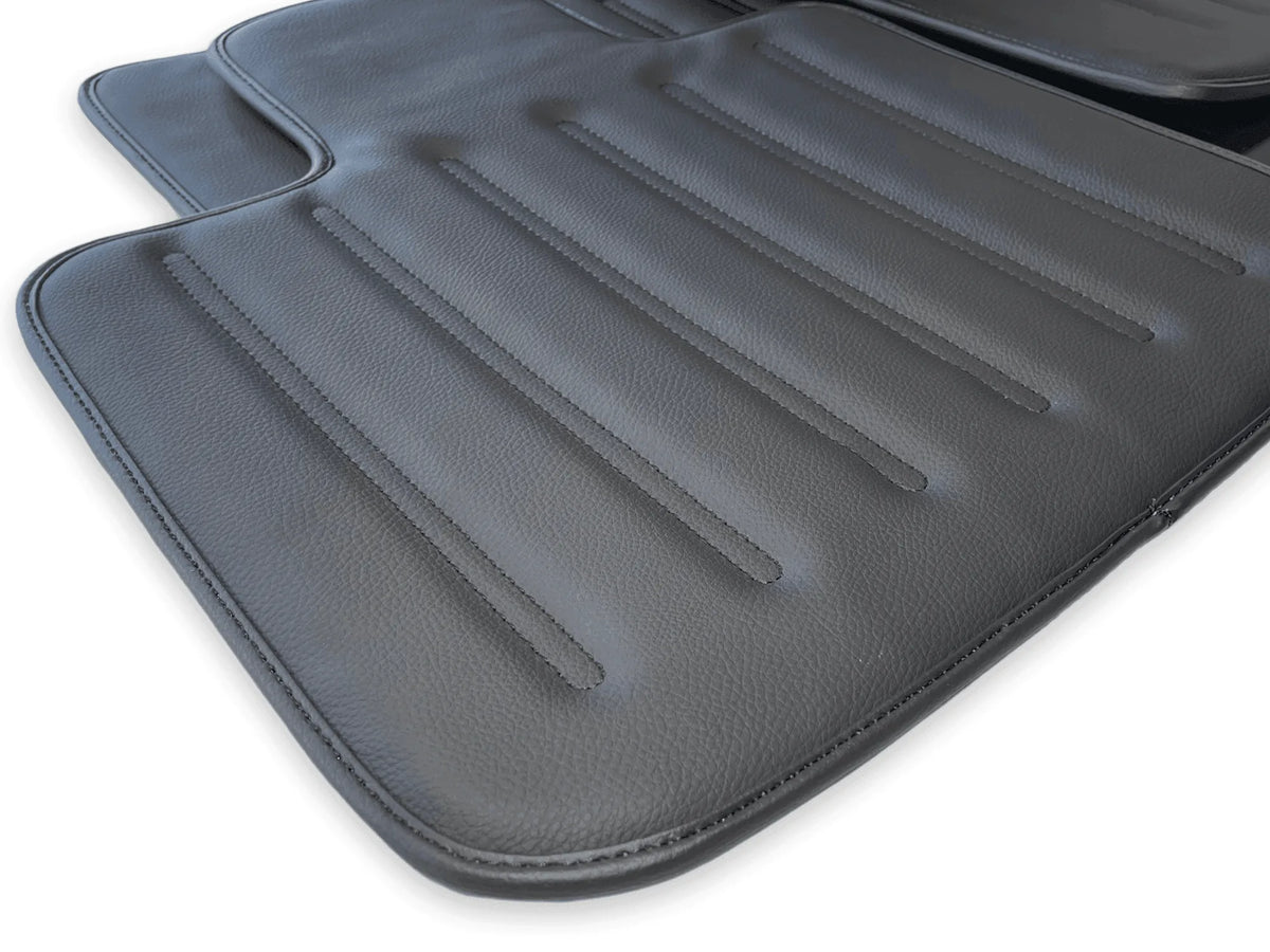 Leather Floor Mats For Rolls Royce Black Badge Ghost Series II (2021-2024) Black - AutoWin