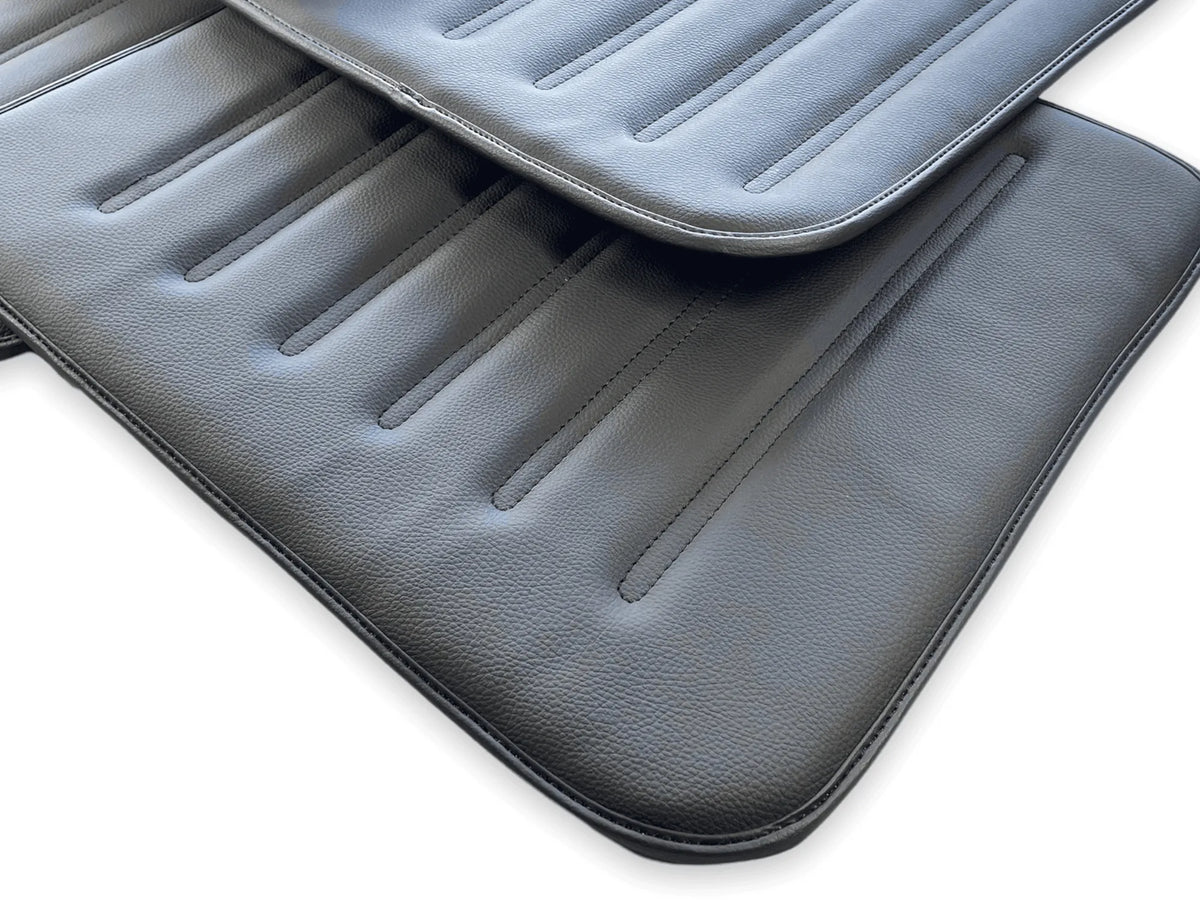 Leather Floor Mats For Rolls Royce Black Badge Ghost Series II (2021-2024) Black - AutoWin