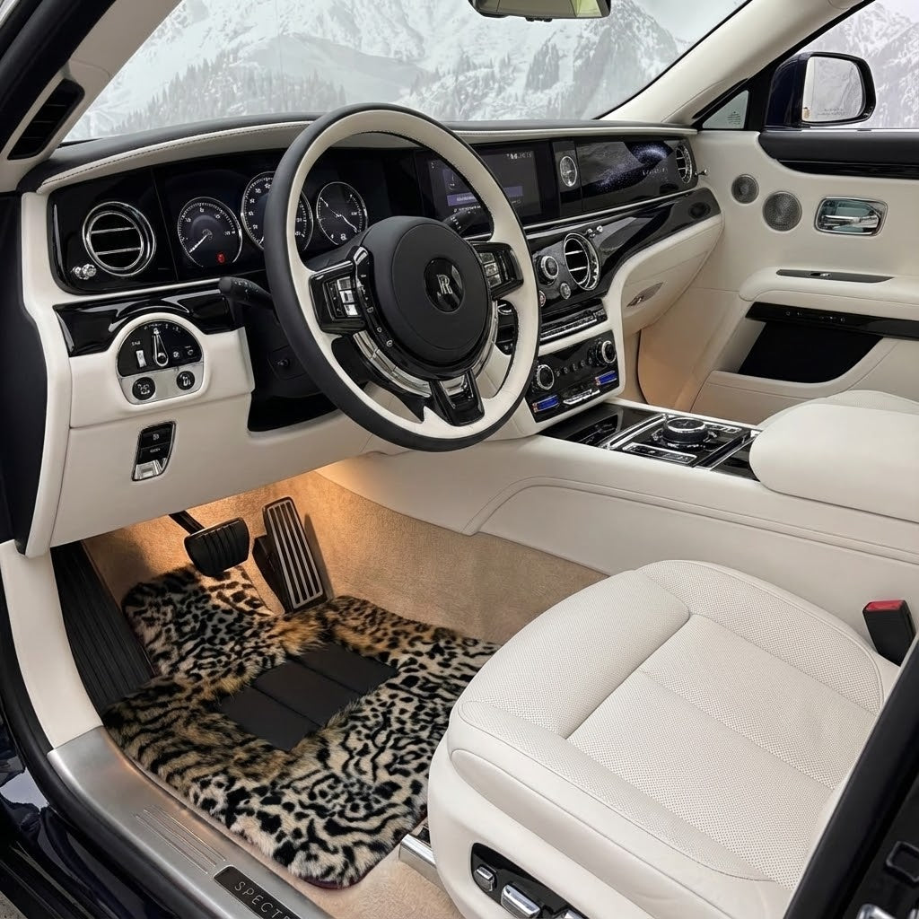 Leopard Fur Floor Mats for Rolls-Royce Spectre (2023-2024)