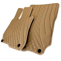 Beige Leather Floor Mats for Mercedes Benz S-Class W221 (2005-2013) Long Wheelbase - NO LOGO - AutoWin