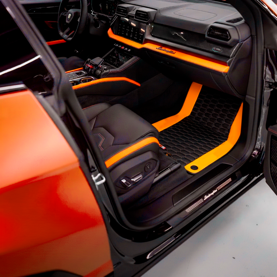 Tappetini per auto Neri Personalizzabili per Lamborghini