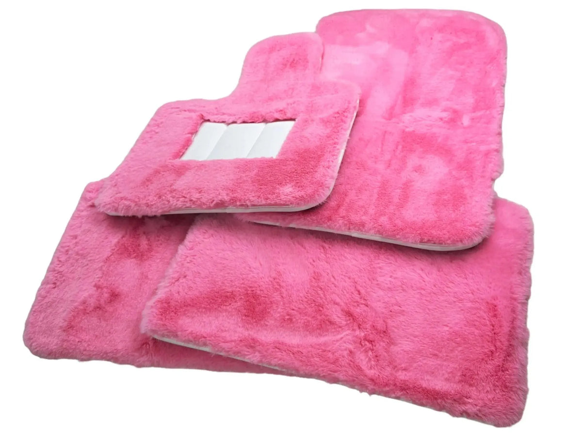 Pink Sheepskin Floor Mats For Rolls Royce Phantom VIII (2017-2024) ER56 Design Brand
