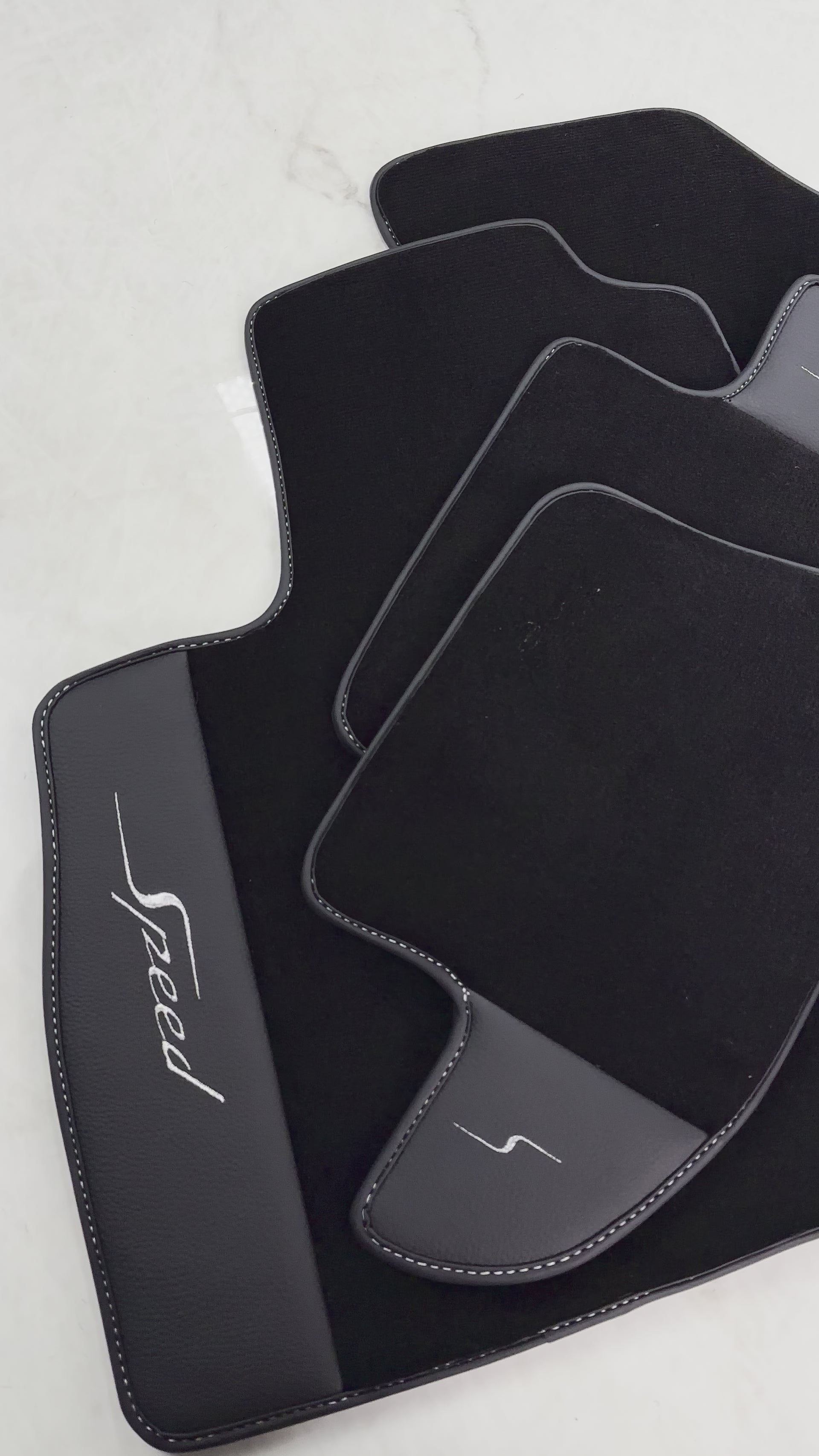 Alfombrillas de coche negras para Bentley Continental GT Speed (2011–2018) de cuero - AutoWin