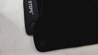 Black Floor Mats for A4 - B9 Avant (2019-2023) | "NO STEPS" Fluorescent Logo