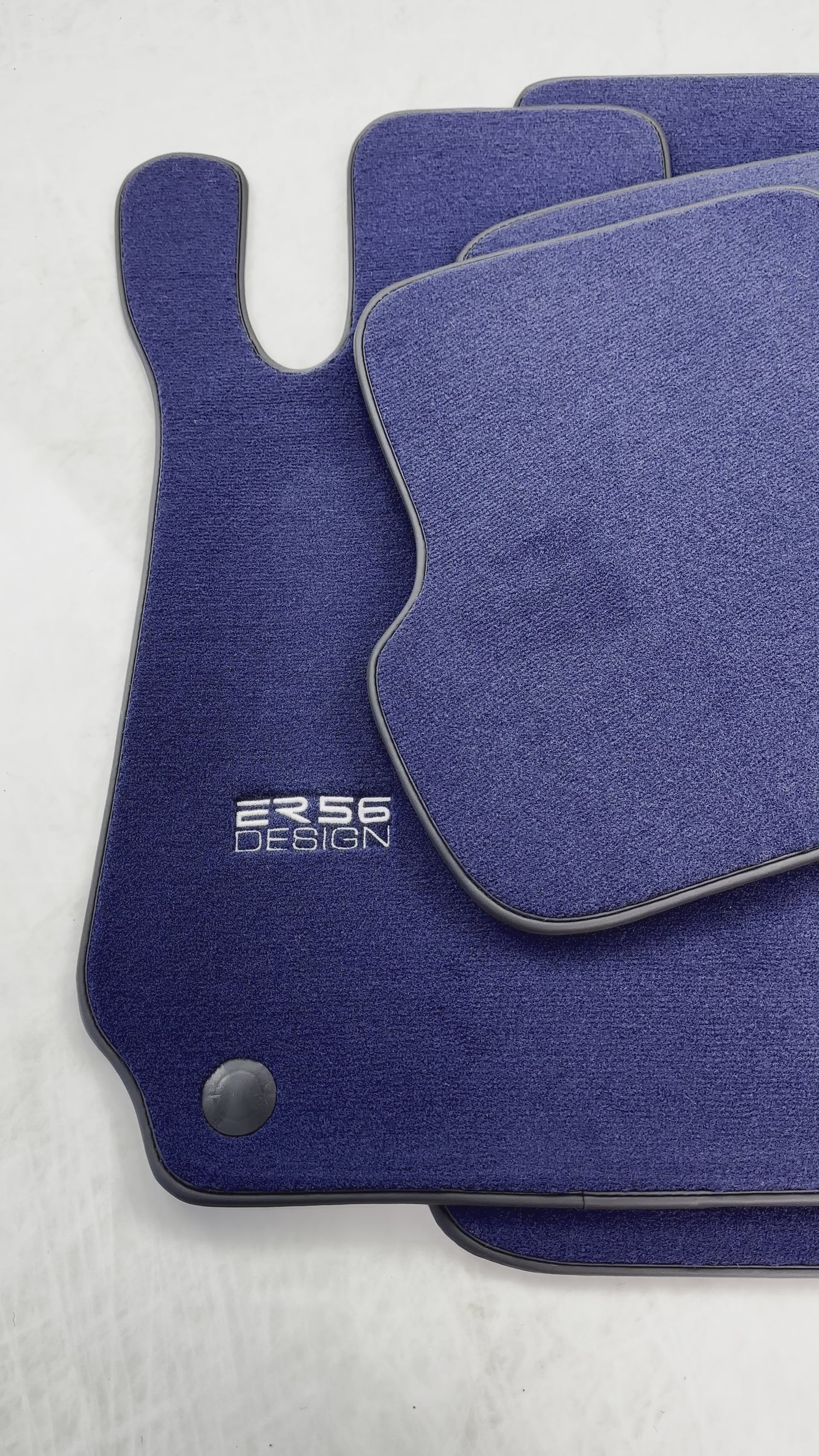 Alfombrillas de coche azul oscuro para Mercedes-Benz C-Class W204 (2007-2014) - AutoWin