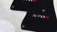 Tapis de voiture noirs pour McLaren 570S ensemble de tapis sur mesure AutoWin