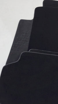 Tappetini neri per auto per BMW Serie 5 G30 Berlina (2016-2023) in pelle Alcantara