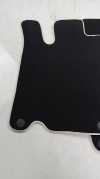 Black Floor Mats For Mercedes-Benz SL-Class R230 (2001-2012) Beige Trim