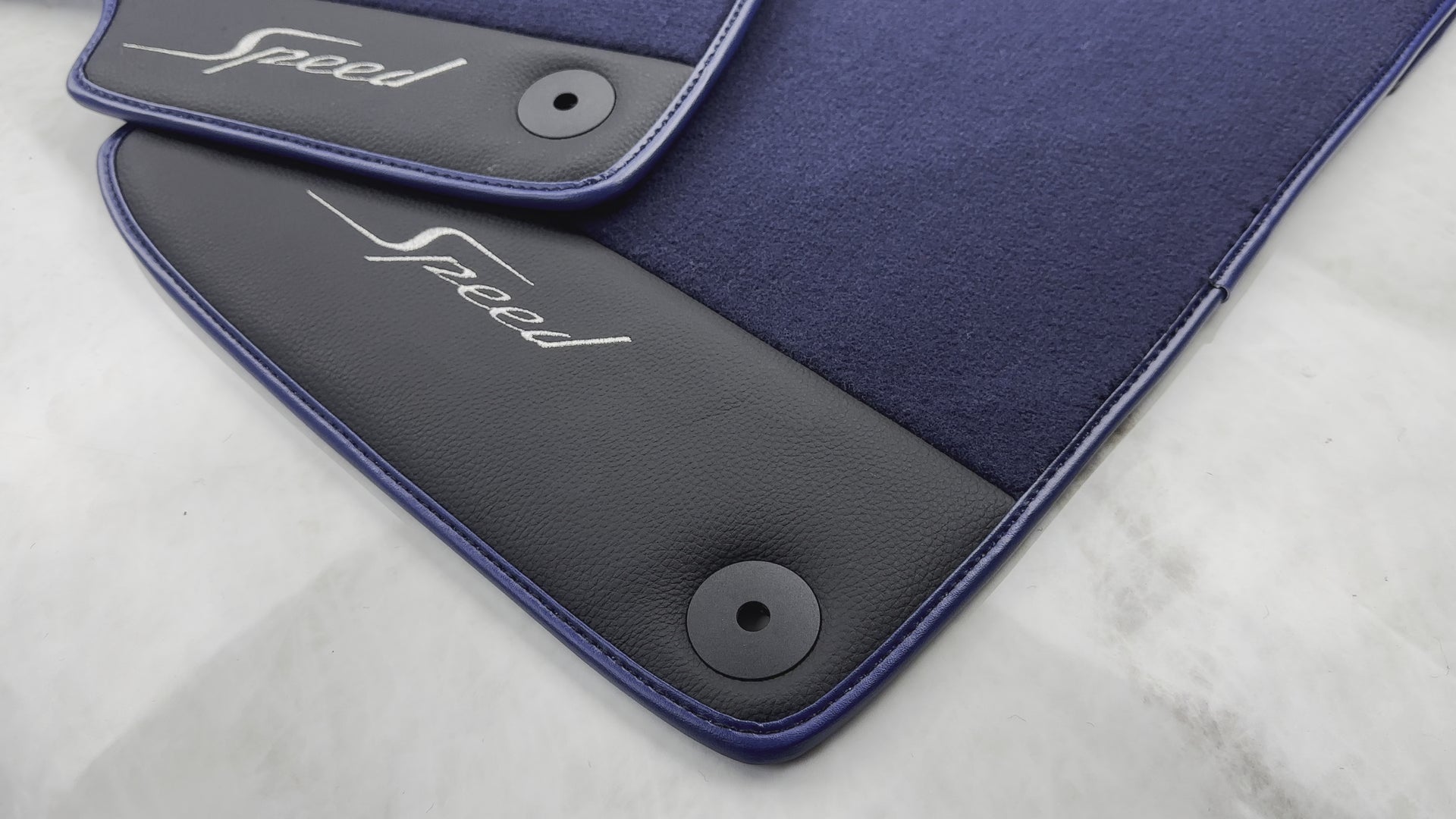 Alfombrillas de coche azules para Bentley Bentayga (2015-2023) de cuero - AutoWin