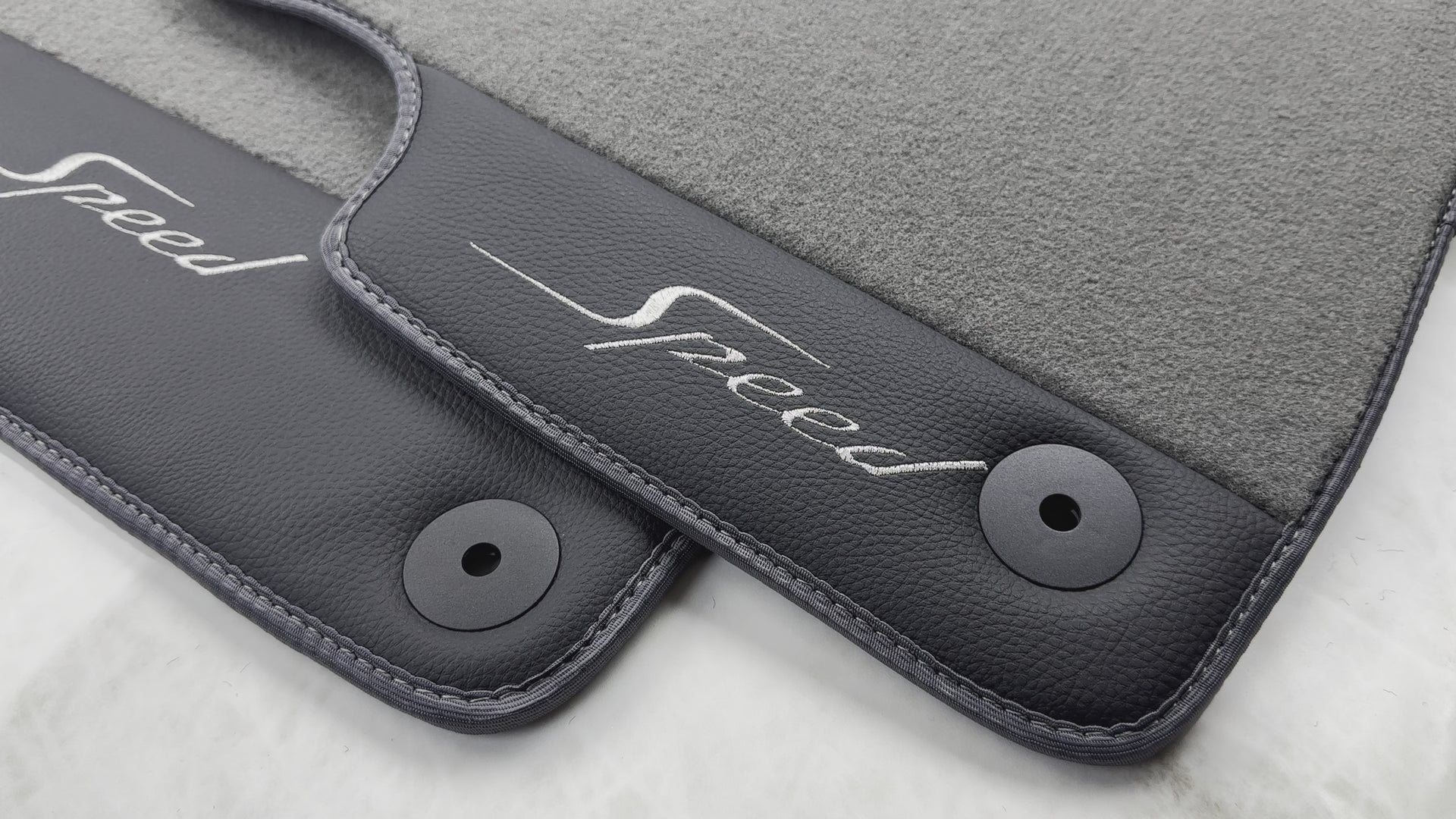 Alfombrillas grises para coches de Bentley Bentayga (2015-2023) con cuero - AutoWin