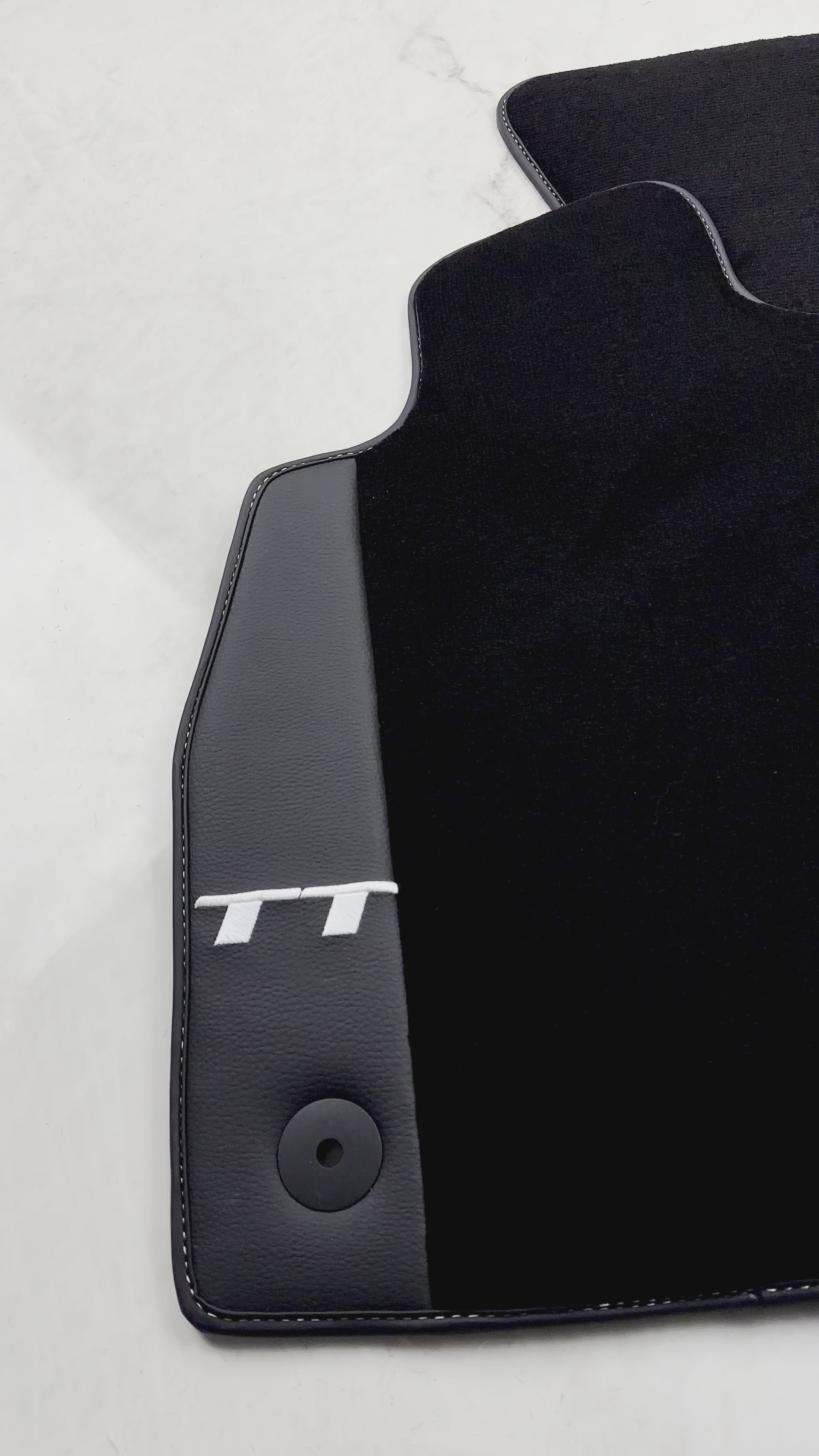 Alfombrillas negras para Audi TT MK1 Coupé (1998-2006) con cuero - AutoWin