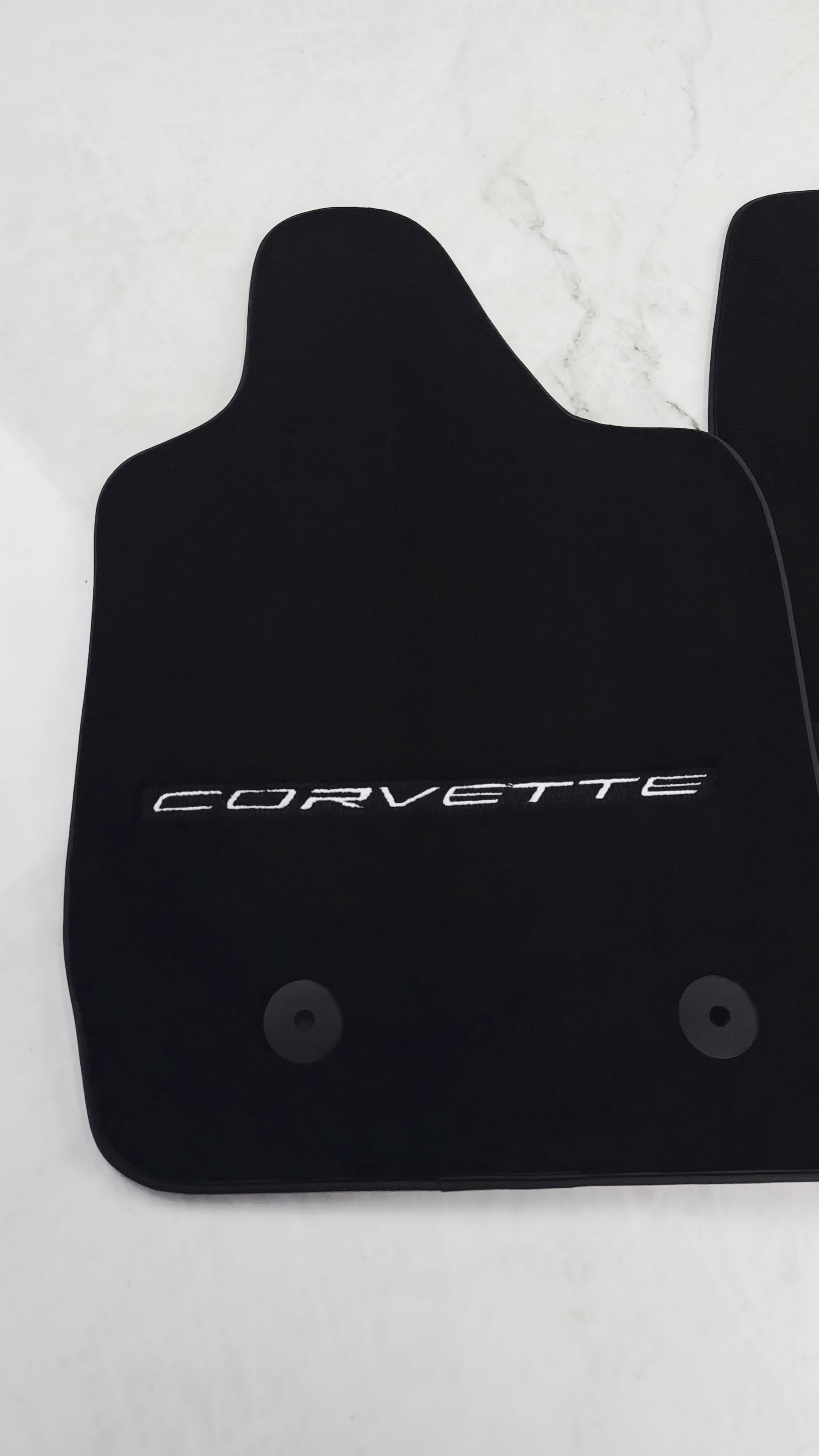 Tapis de voiture noirs pour Chevrolet Corvette C7 (2014-2019) - AutoWin