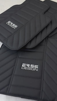 Alfombrillas de cuero negro para Rolls Royce Black Badge Wraith Diseño ER56