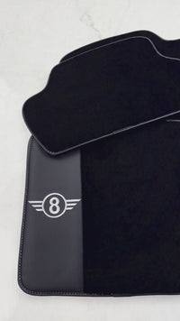 Tapis de voiture noirs pour Mini Cooper F56 (2013-2022) en cuir