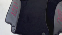 Alfombrillas negras para coche para Mercedes Benz C-Class W205 Sedan con fibra de carbono | Edición AutoWin