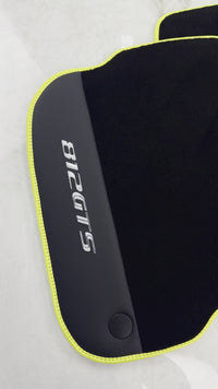 Schwarze Fußmatten für Ferrari 812 GTS (2019–2023) mit Leder