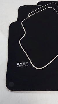 Schwarze Fußmatten für Mercedes Benz C-Klasse W203 (2000–2007), ER56-Design