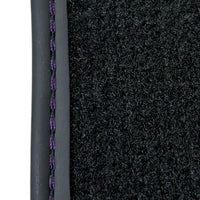 Purple Leather Black Floor Mats for McLaren 600 LT (2018-2020) | Black Trim - AutoWin