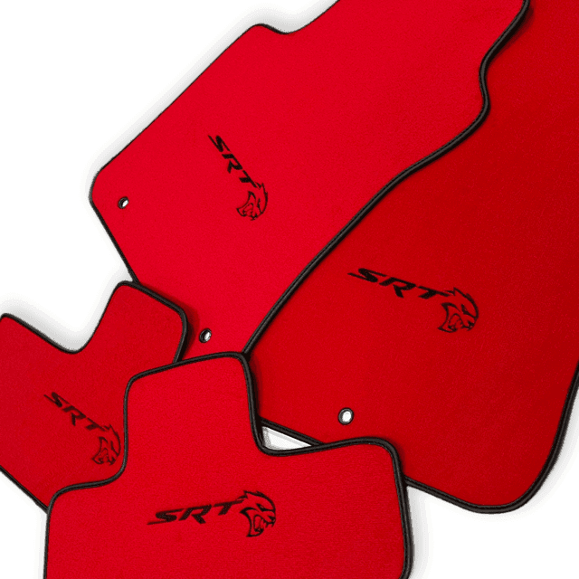 Red Floor Mats For Dodge Charger SRT 2015-2024 - AutoWin